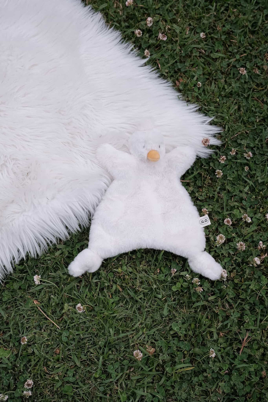 Dreamy Days white goose comforter on grass